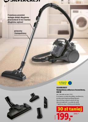 SILVERCREST Kompaktowy odkurzacz bezworkowy, 850 W