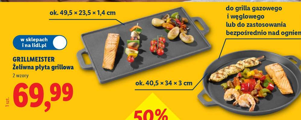 GRILLMEISTER Żeliwna płyta grillowa