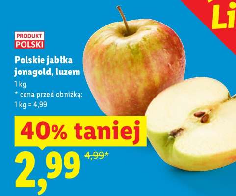 Polskie jabłka jonagold, luzem