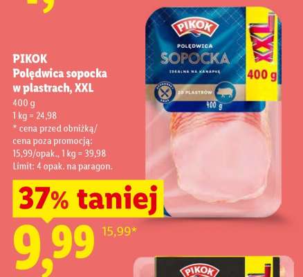 PIKOK Polędwica sopocka w plastrach, XXL