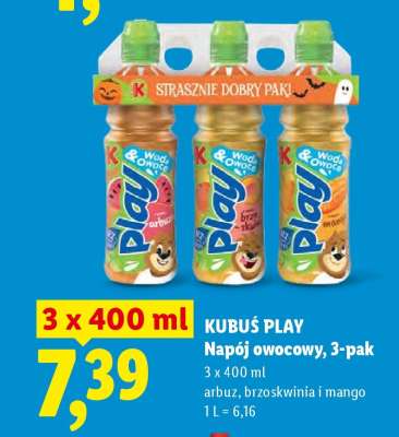 Kubuś Play Napój owocowy, 3-pak
