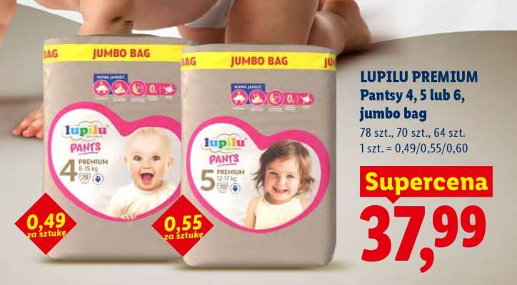 lupilu PREMIUM Pantsy 4, 5 lub 6, jumbo bag