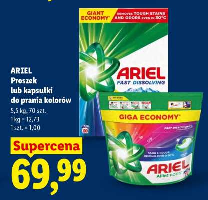 ARIEL Proszek lub kapsułki do prania kolorów