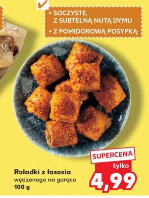 Roladki z łososia wędzonego na gorąco 100 g