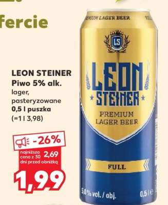 LEON STEINER Piwo 5% alk.