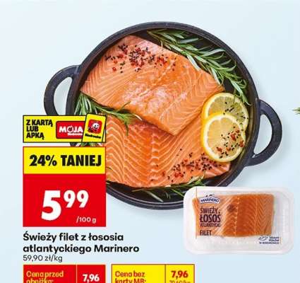 Świeży filet z łososia atlantyckiego Marinero