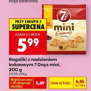 Rogaliki z nadzieniem kakaowym 7 Days mini, 200 g