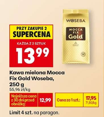 Kawa mielona Mocca Fix Gold Woseba 250 g