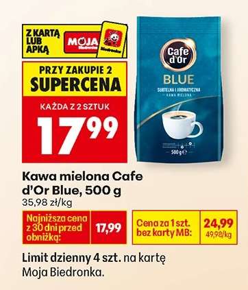 Kawa mielona Cafe d'Or Blue , 500 g