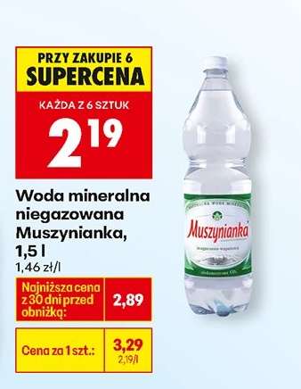 Woda mineralna niegazowana Muszynianka, 1,5 l