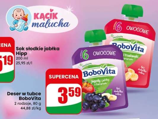 Deser w tubce BoboVita