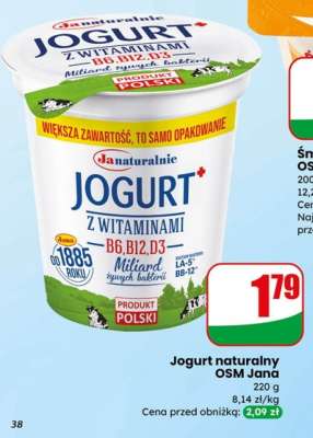 Jogurt naturalny OSM Jana