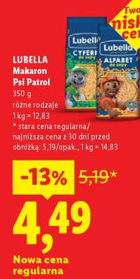 LUBELLA Makaron Psi Patrol