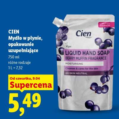 Cien Mydło w płynie, opakowanie uzupełniające