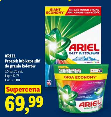 ARIEL Proszek lub kapsułki do prania kolorów