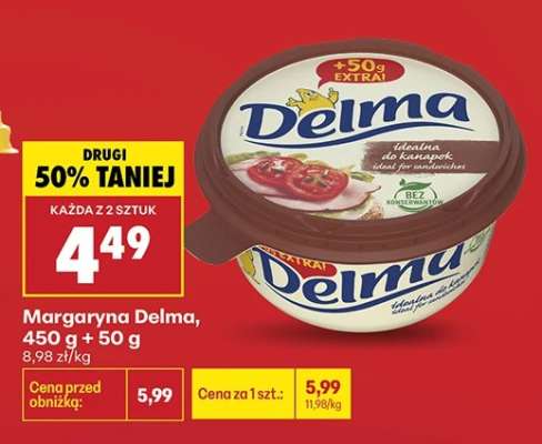 Margaryna Delma, 450 g + 50 g