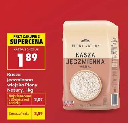 Kasza jęczmienna wiejska Plony Natury, 1 kg