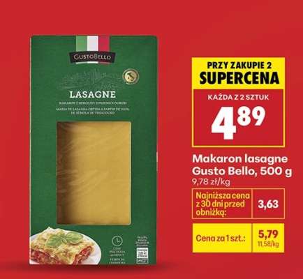 Makaron lasagne Gusto Bello 500 g