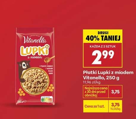Płatki Lupki z miodem Vitanella 250 g