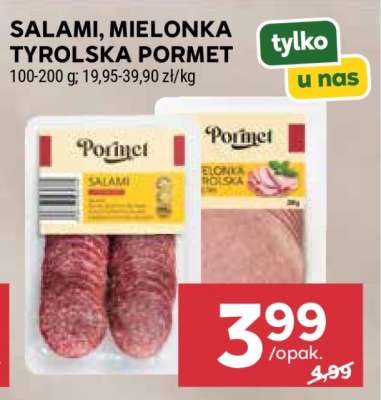 Salami, Mielonka Tyrolska Pormet