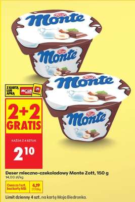 Deser mleczno czekoladowy Monte Zott 150 g