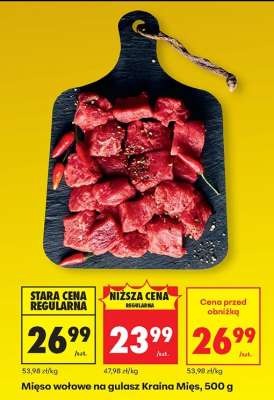 Mięso wołowe na gulasz Kraina Mięs 500 g