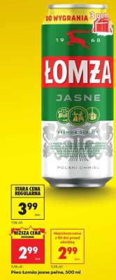 Piwo Łomża jasne pełne, 500 ml