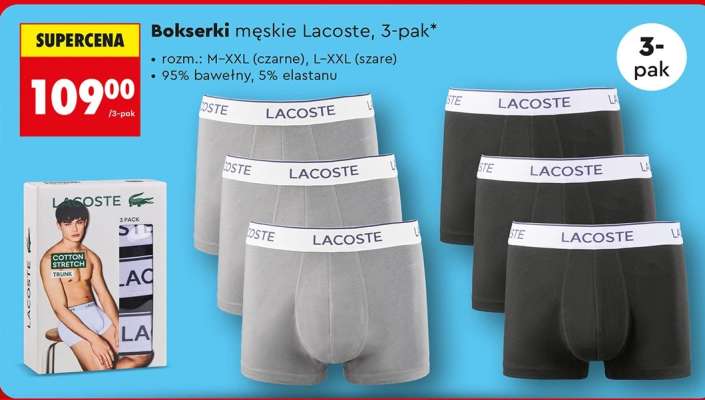 Bokserki męskie Lacoste, 3-pak