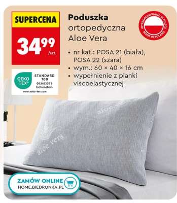 Poduszka ortopedyczna Aloe Vera