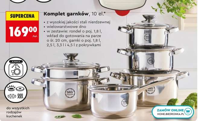 Komplet garnków, 10 el.