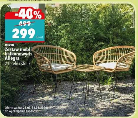 Zestaw mebli balkonowych Allegra