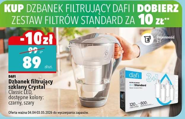 Dzbanek filtrujący szklany Crystal