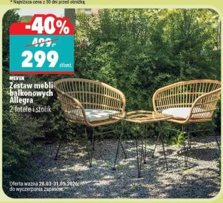Zestaw mebli balkonowych Allegra