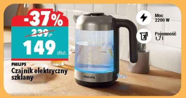 PHILIPS Czajnik elektryczny szklany