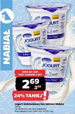 Jogurt śmietankowy bez laktozy Maluta