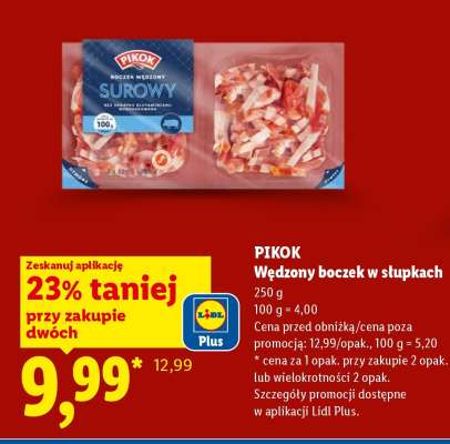 Pikok Wędzony boczek w słupkach