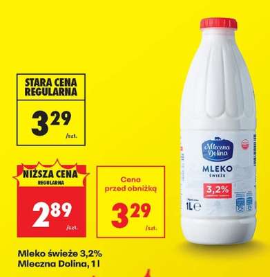Mleko Świeże 3,2% Mleczna Dolina, 1l
