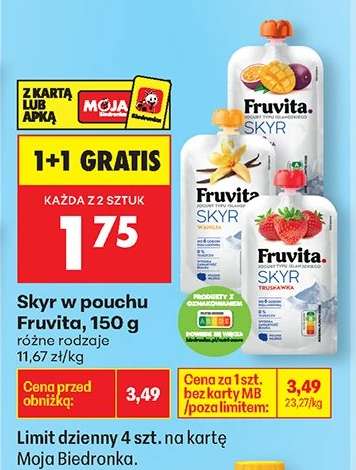 Skyr w pouchu Fruvita, 150 g