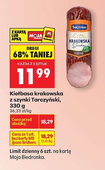 Kiełbasa krakowska z szynki Tarczyński