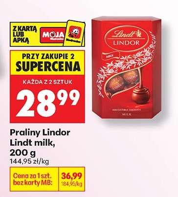 Praliny Lindor Lindt milk, 200 g