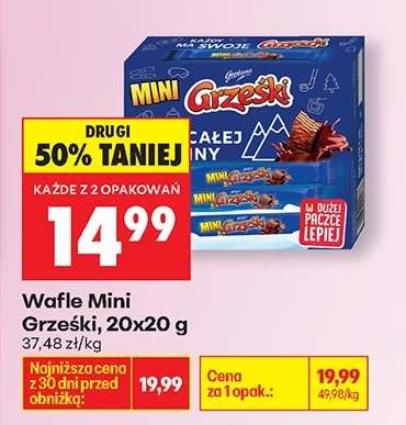 Wafle Mini Grześki, 20x20 g