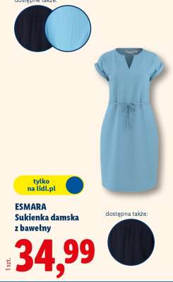 ESMARA Sukienka damska z bawełny