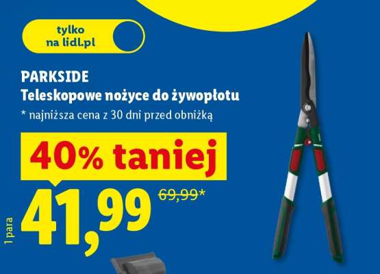 Parkside Teleskopowe nożyce do żywopłotu