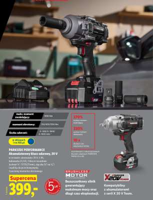 PARKSIDE PERFORMANCE Akumulatorowy klucz udarowy 20 V
