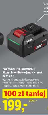 PARKSIDE PERFORMANCE Akumulator litowo-jonowy smart 20 V, 8 Ah