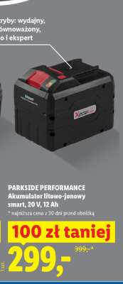 PARKSIDE PERFORMANCE Akumulator litowo-jonowy smart, 20 V, 12 Ah