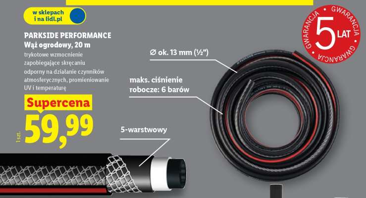 PARKSIDE PERFORMANCE Wąż ogrodowy, 20 m
