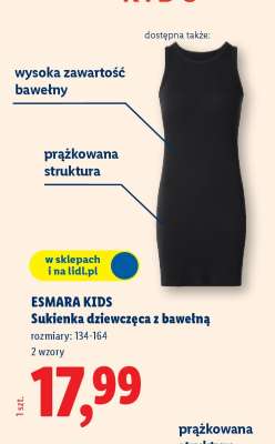 ESMARA KIDS Sukienka dziewczęca z bawełną