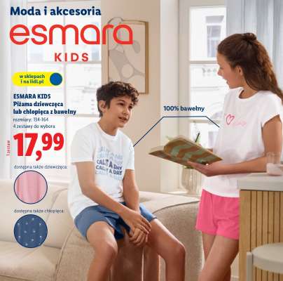 ESMARA KIDS Piżama dziewczęca lub chłopięca z bawełny