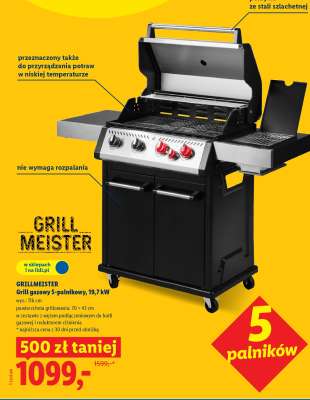 GRILLMEISTER Grill gazowy 5-palnikowy, 19,7 kW